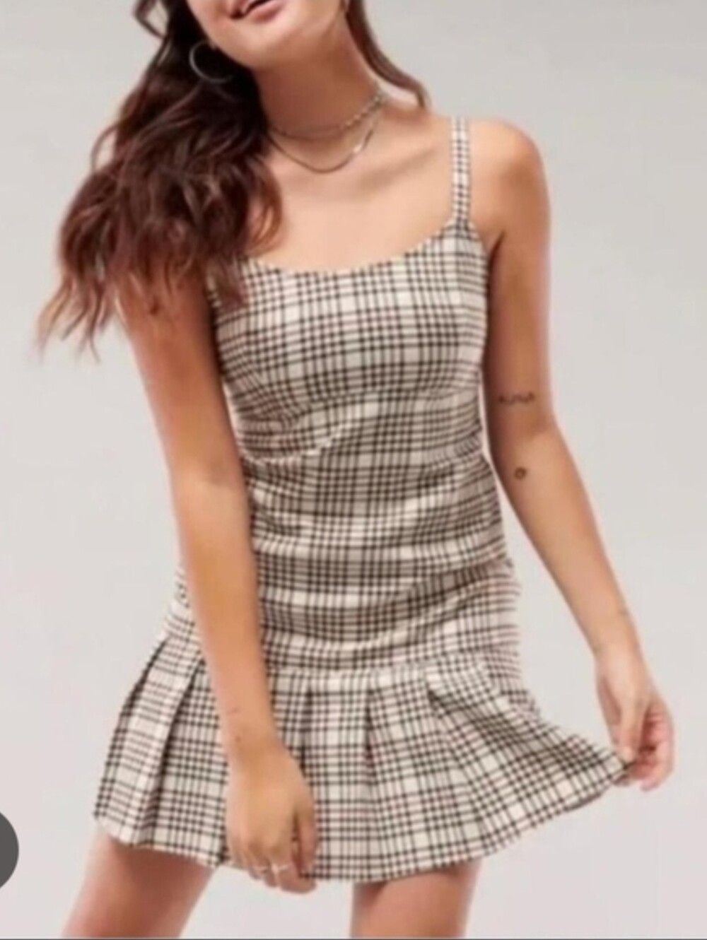 Hollister Black and White Peplum Mini Dress